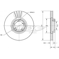 TX 70-87 TOMEX Brakes Гальмівний диск