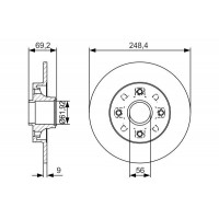 0 986 479 S43 BOSCH Гальмівний диск
