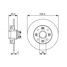 0 986 479 S43 BOSCH Гальмівний диск