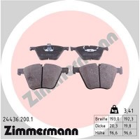 24436.200.1 ZIMMERMANN Комплект гальмівних колодок дисковий гальм