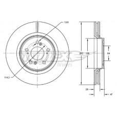 TX 73-07 TOMEX Brakes Гальмівний диск