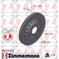 100.3311.52 ZIMMERMANN Гальмівний диск