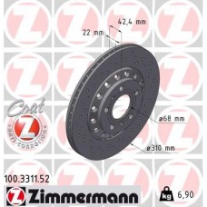100.3311.52 ZIMMERMANN Гальмівний диск