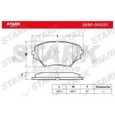 SKBP-0010211 Stark КомплеК т гальмівних колодок, дискове гальмо