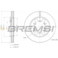CD6626V BREMSI Гальмівний диск