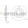 CD6626V BREMSI Гальмівний диск
