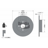 BDS1182 BENDIX Braking Гальмівний диск