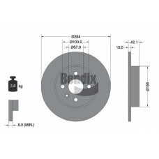 BDS1182 BENDIX Braking Гальмівний диск