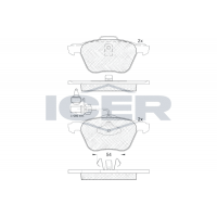 181395 ICER Комплект гальмівних колодок дисковий гальм