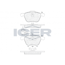 181395 ICER Комплект гальмівних колодок дисковий гальм