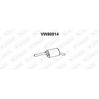 VW80014 VENEPORTE Глушник вихлопних газів кінцевий