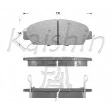 FK5077 KAISHIN Комплект гальмівних колодок дисковий гальм