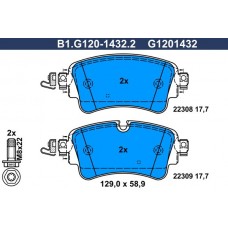 B1.G120-1432.2 GALFER Комплект гальмівних колодок дисковий гальм