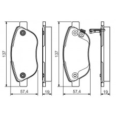 0 986 495 103 BOSCH Комплект гальмівних колодок дисковий гальм