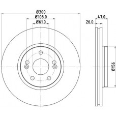8DD 355 109-301 HELLA PAGID Гальмівний диск