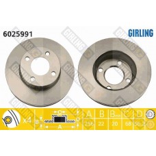 6025991 GIRLING Гальмівний диск