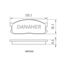 DBP5040 DANAHER Комплект гальмівних колодок дисковий гальм