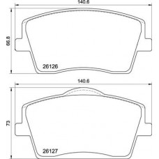 P 86 031 BREMBO Комплект гальмівних колодок дисковий гальм