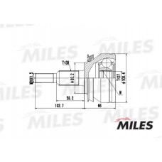 GA20613 MILES Шарнирный комплект, Привідний вал