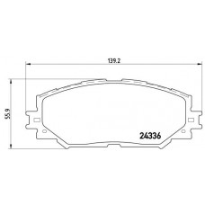 P 83 082 BREMBO Комплект гальмівних колодок дисковий гальм