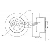 TX 73-47 TOMEX Brakes Гальмівний диск