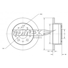 TX 73-47 TOMEX Brakes Гальмівний диск