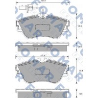 FO 904181 FOMAR Friction Комплект гальмівних колодок дисковий гальм