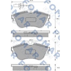 FO 904181 FOMAR Friction Комплект гальмівних колодок дисковий гальм