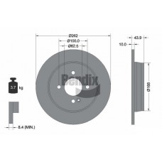 BDS1384 BENDIX Braking Гальмівний диск
