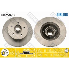 6025873 GIRLING Гальмівний диск