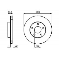 0 986 478 833 BOSCH Гальмівний диск