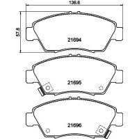 8DB 355 027-201 HELLA КомплеК т гальмівних колодок, дискове гальмо