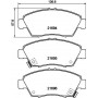 8DB 355 027-201 HELLA КомплеК т гальмівних колодок, дискове гальмо