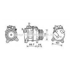 BWAK493 AVA QUALITY COOLING Компресор кондиціонера