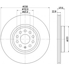 8DD 355 133-731 HELLA Гальмівний диск