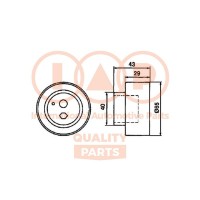 127-13081 IAP QUALITY PARTS Натяжний ролик ремінь ГРМ