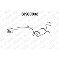 SK60038 VENEPORTE Середній глушник вихлопних газів