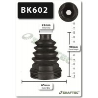 BK602 SHAFTEC Комплект пыльника, Привідний вал
