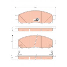 GDB3502 TRW Комплект гальмівних колодок дисковий гальм