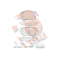 RB2346 R BRAKE Комплект гальмівних колодок дисковий гальм