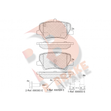 RB2346 R BRAKE Комплект гальмівних колодок дисковий гальм