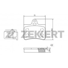 BS-1020 ZEKKERT Комплект гальмівних колодок дисковий гальм