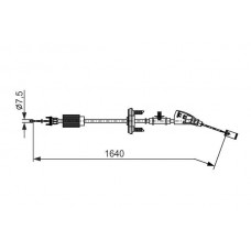 1 987 482 798 BOSCH Тросик, cтояночный тормоз