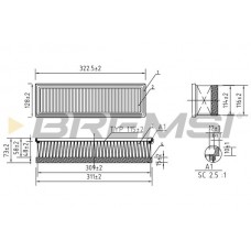 FA0113 BREMSI Повітряний фільтр