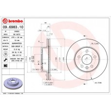 09.6983.10 BREMBO Гальмівний диск