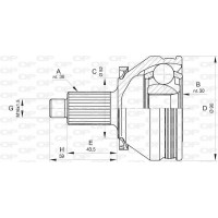 CVJ5831.10 OPEN PARTS Шарнирный комплект, Привідний вал