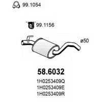 58.6032 ASSO Середній глушник вихлопних газів