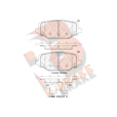 RB2053 R BRAKE Комплект гальмівних колодок дисковий гальм