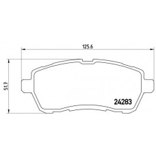 P 24 072X BREMBO Комплект гальмівних колодок дисковий гальм