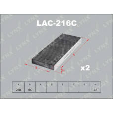 LAC-216C LYNXauto Фільтр повітря у внутрішньому просторі